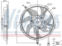 VENTILATOR RADIATOR RACIRE NISSENS 85945 - Compatibil cu MINI