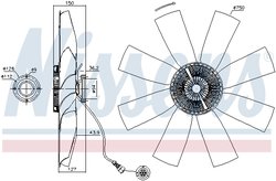 Cupla ventilator radiator Nissens 86027