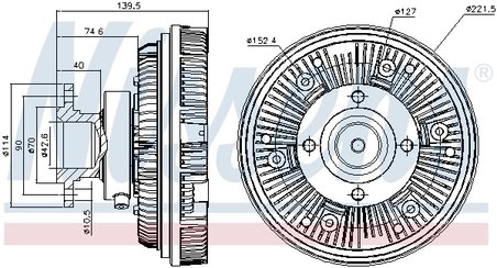Cupla ventilator radiator Nissens 86039