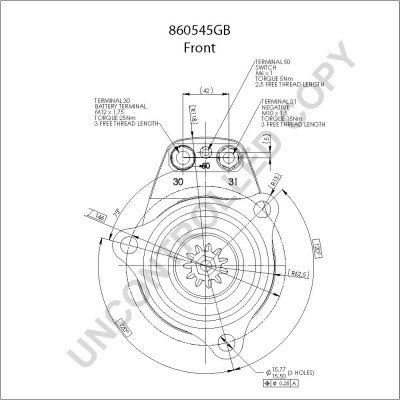 ELECTROMOTOR PRESTOLITE ELECTRIC 860545GB - Compatibil cu IVECO