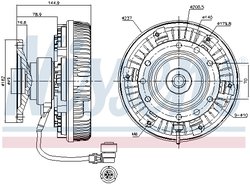 CUPLA VENTILATOR RADIATOR NISSENS 86055 - Compatibil cu MERCEDES-BENZ