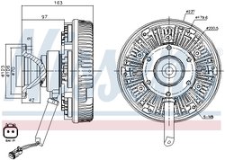 CUPLA VENTILATOR RADIATOR NISSENS 86106 - Compatibil cu SCANIA