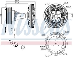 CUPLA VENTILATOR RADIATOR NISSENS 86128 - Compatibil cu IVECO