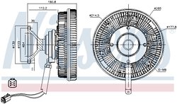 CUPLA VENTILATOR RADIATOR NISSENS 86185 - Compatibil cu SCANIA