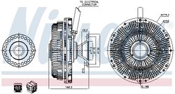 CUPLA VENTILATOR RADIATOR NISSENS 86197 - Compatibil cu DAF