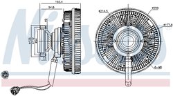 CUPLA VENTILATOR RADIATOR NISSENS 86198 - Compatibil cu VOLVO