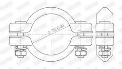 COLIER ESAPAMENT WALKER 86219 - Compatibil cu CITROEN, FIAT, LANCIA, MERCEDES-BENZ, NISSAN, OPEL, PEUGEOT, RENAULT, VAUXHALL