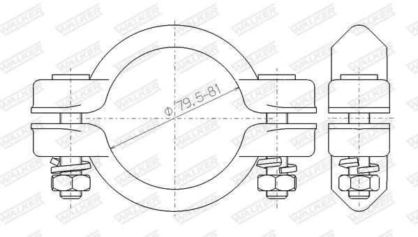 Colier esapament Walker 86219