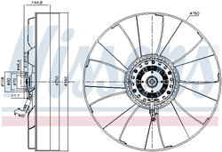 CUPLA VENTILATOR RADIATOR NISSENS 86232 - Compatibil cu MAN