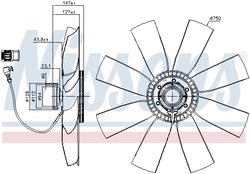 Cupla ventilator radiator Nissens 86236