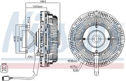 CUPLA VENTILATOR RADIATOR NISSENS 86243 - Compatibil cu SCANIA