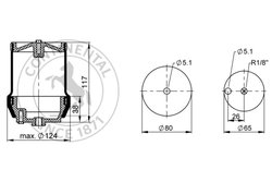 Burduf suspensie pneumatica Contitech AIR Spring 864 Z