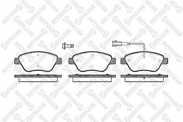 SET PLACUTE FRANA STELLOX 869 001-SX - Compatibil cu ABARTH, ALFA ROMEO, AUDI, CITROEN, FIAT, LANCIA, PEUGEOT, SEAT, SKODA, VW