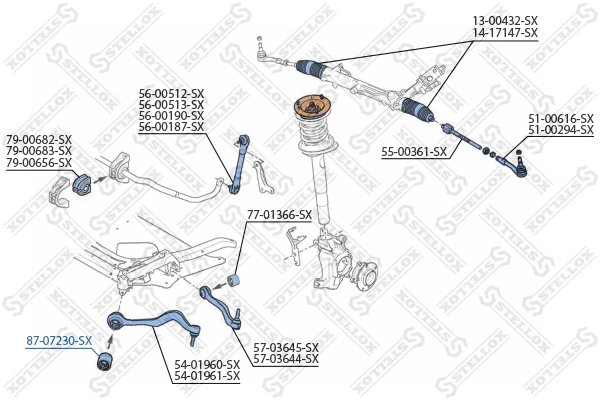 BUCSA SUSPENSIE STELLOX 87-07230-SX - Compatibil cu BMW