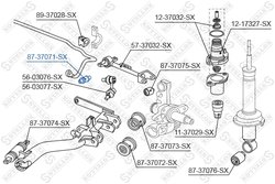 BUCSA SUSPENSIE STELLOX 87-37071-SX - Compatibil cu ACURA, HONDA