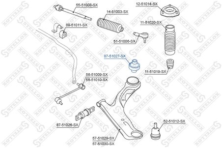 BUCSA SUSPENSIE STELLOX 87-51027-SX - Compatibil cu HYUNDAI