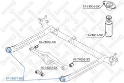 BUCSA SUSPENSIE STELLOX 87-74057-SX - Compatibil cu NISSAN