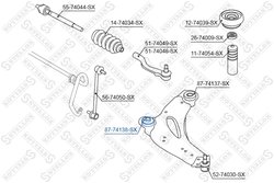 BUCSA SUSPENSIE STELLOX 87-74138-SX - Compatibil cu NISSAN, OPEL, RENAULT