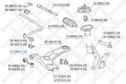 BUCSA SUSPENSIE STELLOX 87-98017-SX - Piesa auto compatibila cu mai multe marci