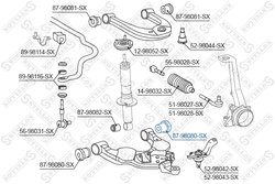 BUCSA SUSPENSIE STELLOX 87-98080-SX - Piesa auto compatibila cu mai multe marci