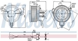 VENTILATOR HABITACLU NISSENS 87048 - Compatibil cu CITROEN, PEUGEOT