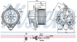 VENTILATOR HABITACLU NISSENS 87053 - Compatibil cu CITROEN, PEUGEOT