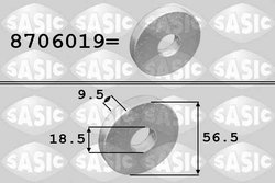 SAIBA, DISC CUREA-ARBORE COTIT SASIC 8706019 - Compatibil cu BMW