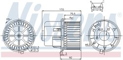 VENTILATOR HABITACLU NISSENS 87061 - Compatibil cu FORD