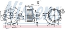 VENTILATOR HABITACLU NISSENS 87086 - Compatibil cu ABARTH, CITROEN, FIAT, OPEL, PEUGEOT, VAUXHALL