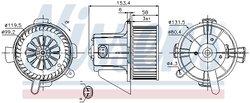 VENTILATOR HABITACLU NISSENS 87090 - Compatibil cu CITROEN, PEUGEOT