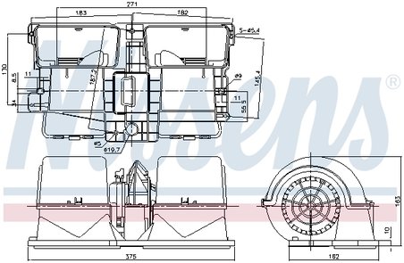 Ventilator habitaclu Nissens 87134