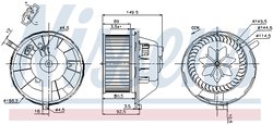 VENTILATOR HABITACLU NISSENS 87144 - Compatibil cu AUDI, SEAT, SKODA, VW