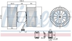 VENTILATOR HABITACLU NISSENS 87196 - Compatibil cu ALPINA, BMW