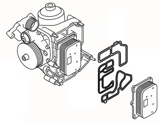 SET GARNITURI, POMPA APA ELRING 872.620 - Compatibil cu MERCEDES-BENZ, SETRA