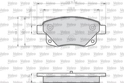 Set placute frana Valeo 872486
