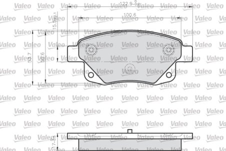 Set placute frana Valeo 872486
