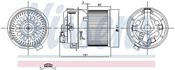 VENTILATOR HABITACLU NISSENS 87258 - Compatibil cu CITROEN, PEUGEOT