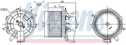 VENTILATOR HABITACLU NISSENS 87290 - Compatibil cu CITROEN, FIAT, OPEL, PEUGEOT, VAUXHALL