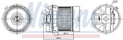 VENTILATOR HABITACLU NISSENS 87352 - Compatibil cu CITROEN, PEUGEOT, TOYOTA