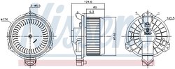 VENTILATOR HABITACLU NISSENS 87365 - Compatibil cu DAIHATSU, SUBARU, TOYOTA