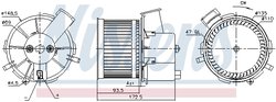 VENTILATOR HABITACLU NISSENS 87405 - Compatibil cu FIAT, FORD