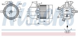 VENTILATOR HABITACLU NISSENS 87466 - Compatibil cu CITROEN, PEUGEOT