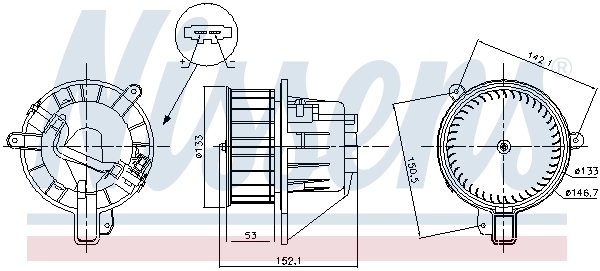 Ventilator habitaclu Nissens 87546
