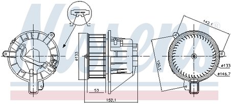 Ventilator habitaclu Nissens 87546