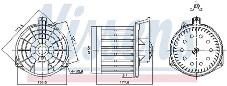 VENTILATOR HABITACLU NISSENS 87549 - Compatibil cu HONDA