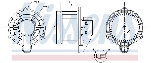 VENTILATOR HABITACLU NISSENS 87569 - Compatibil cu HYUNDAI, KIA