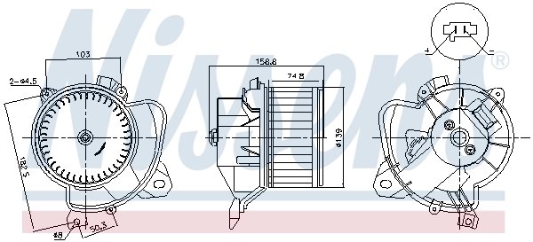 VENTILATOR HABITACLU NISSENS 87574 - Compatibil cu FIAT