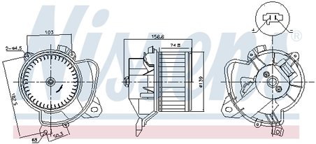 VENTILATOR HABITACLU NISSENS 87574 - Compatibil cu FIAT