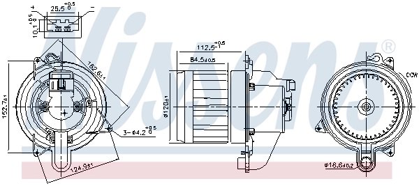 VENTILATOR HABITACLU NISSENS 87709 - Compatibil cu SMART