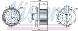 Ventilator habitaclu Nissens 87744